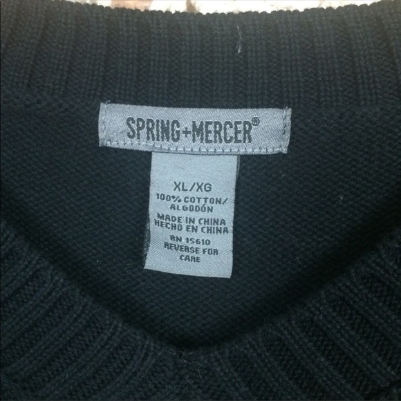 Spring + Mercer | Black Knit Pullover Sweater Top - Picture 5 of 6